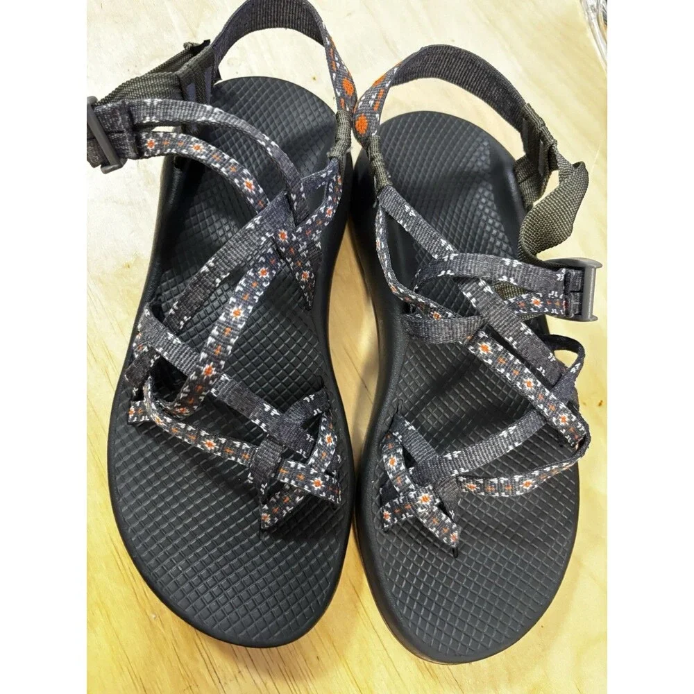 Chaco Z Cloud X2 Creed Golden Womens Sandals Gray Orange Hiking Sport Size 9